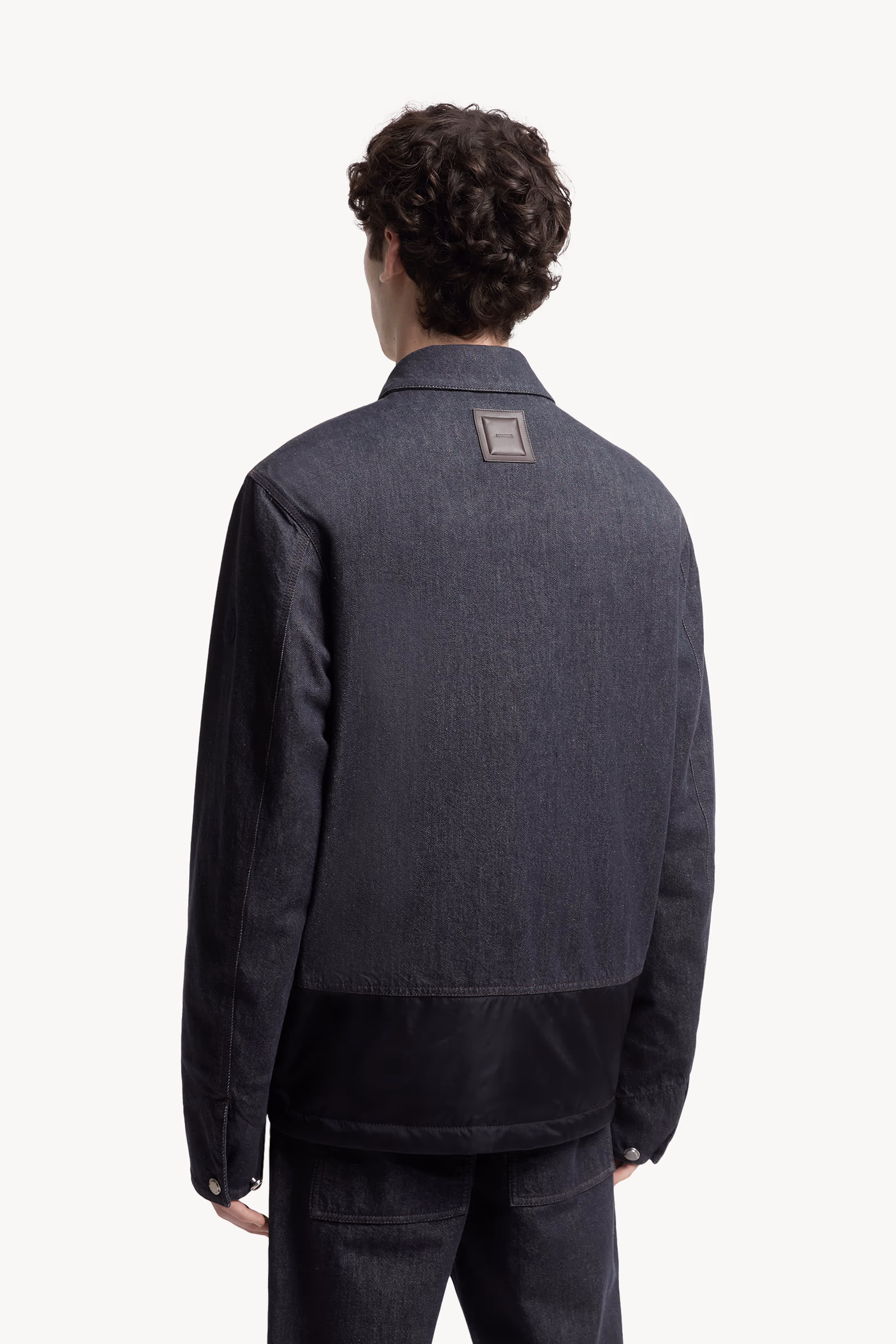 Chaqueta camisera con plumón de tejido vaquero Ormoy Hombre Azul Denim Moncler 5